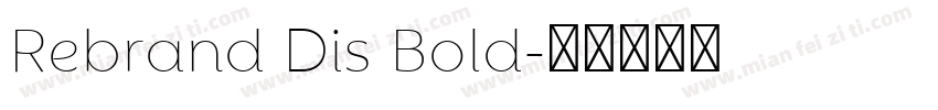 Rebrand Dis Bold字体转换